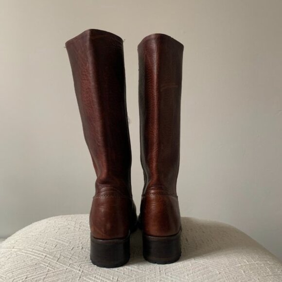 Frye Campus Boot Lug Sole 77046 Chestnut Walnut Brown Size 9.5 Width Medium - Picture 4 of 12